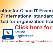 Registration for Cisco IT Essentials and  CCNA V7 trainings  has started.