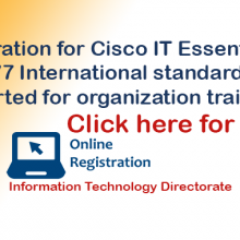 Registration for Cisco IT Essentials and CCNA V7 trainings has started.