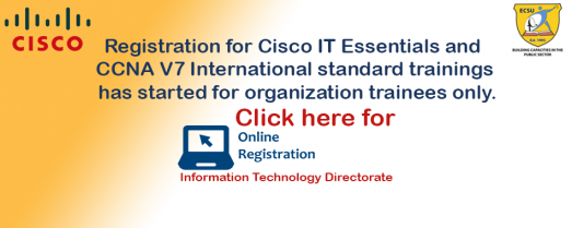Registration for Cisco IT Essentials and  CCNA V7 trainings  has started.