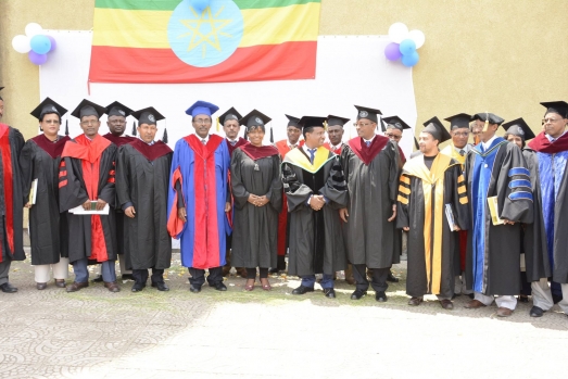 Ethiopian Civil Service University Colorfully Graduates Students 
