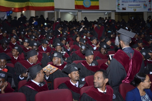 Ethiopian Civil Service University Colorfully Graduates Students 