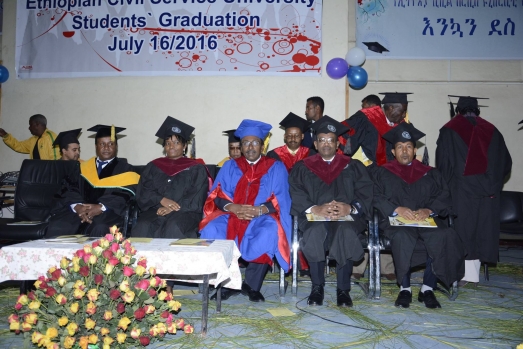 Ethiopian Civil Service University Colorfully Graduates Students 