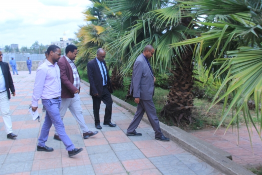 የኢሲሰዩ ፕሬዚዳንት የዩኒቨርሲቲዉን የተለያዩ የስራ ክፍሎች ጎበኙ
