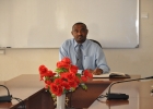 The New President Holds Discussion with Staff